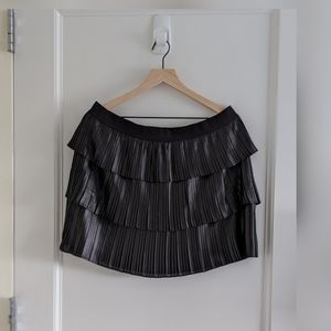 Metallic Pleated Skirt x BCBGMAXAZRIA